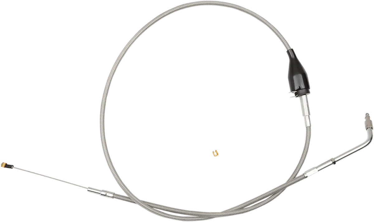 LA Choppers LA-8210ID19 Stainless Braided Idle Cable Kit - 18in.-20in. Ape Hangers