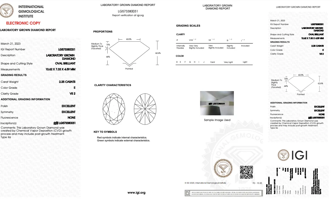 Lab-Grown Oval Diamond E VS2 (2.25ct)