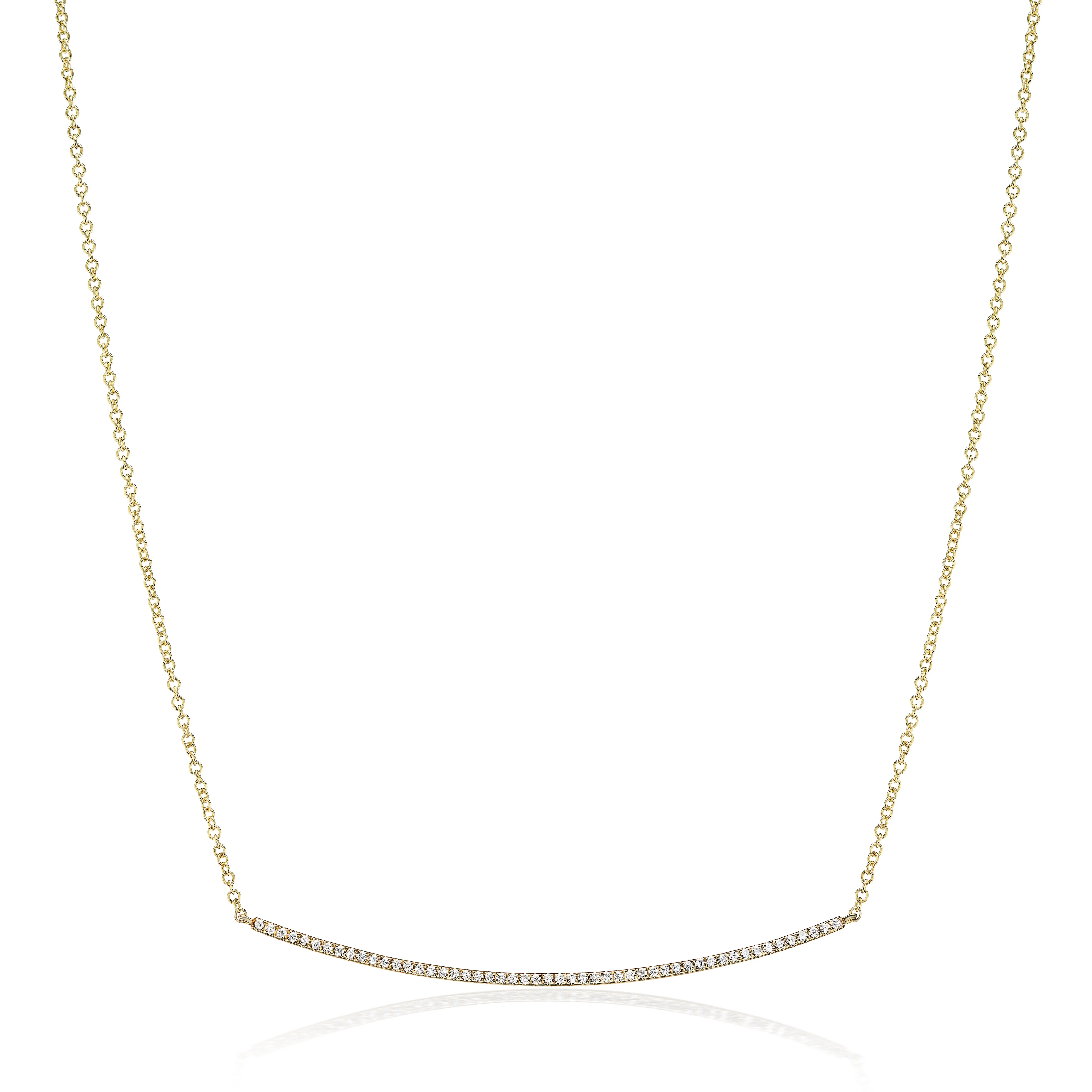 Large Diamond Smile Necklace