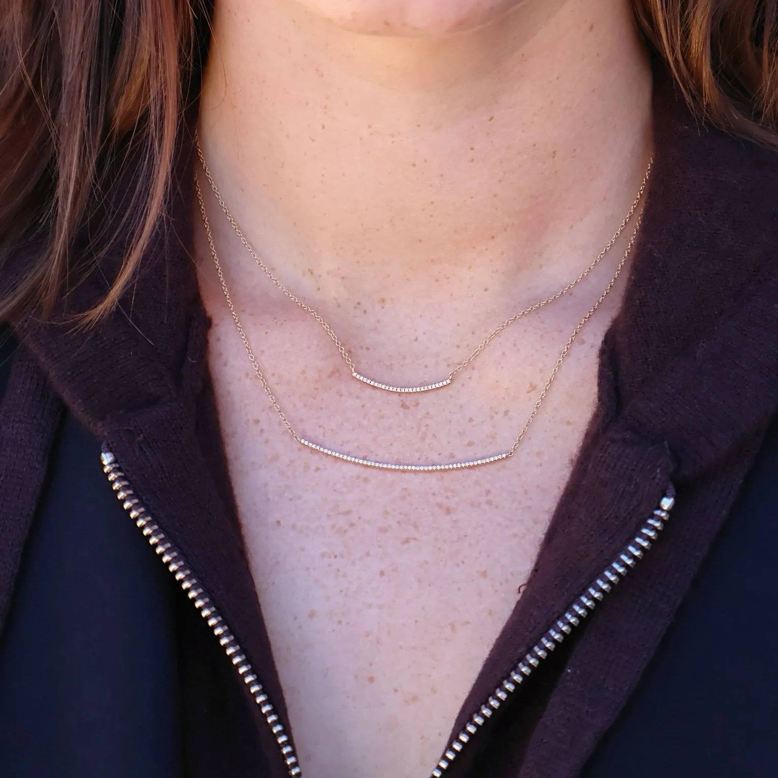 Large Diamond Smile Necklace