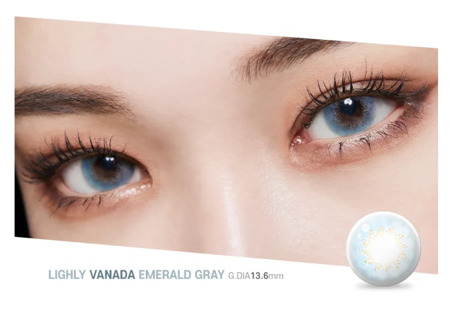 LensTown Lighly Vanada Emerald Gray | Daily 10 Pairs