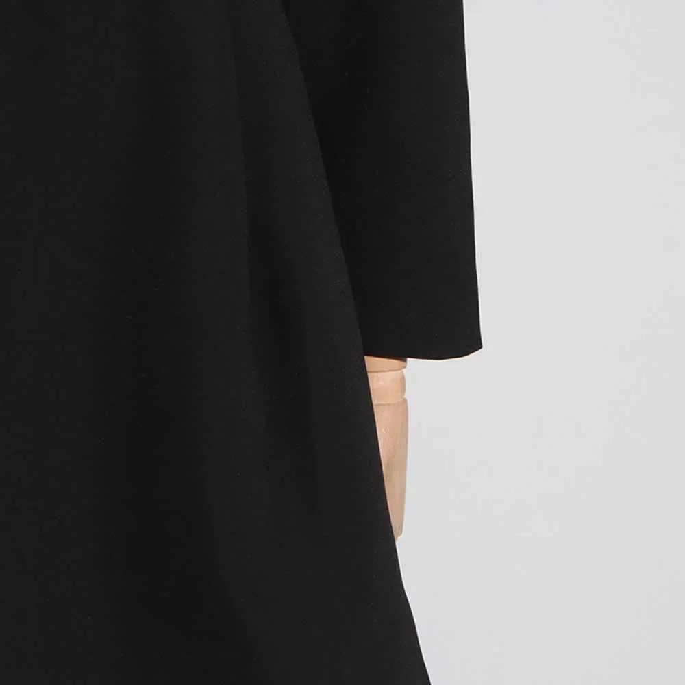 Long Sleeve Crystal Embellished Velvet Mini Dress
