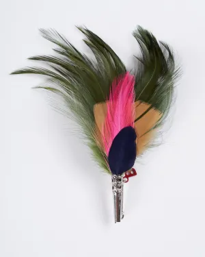 loose brooch - pink & green