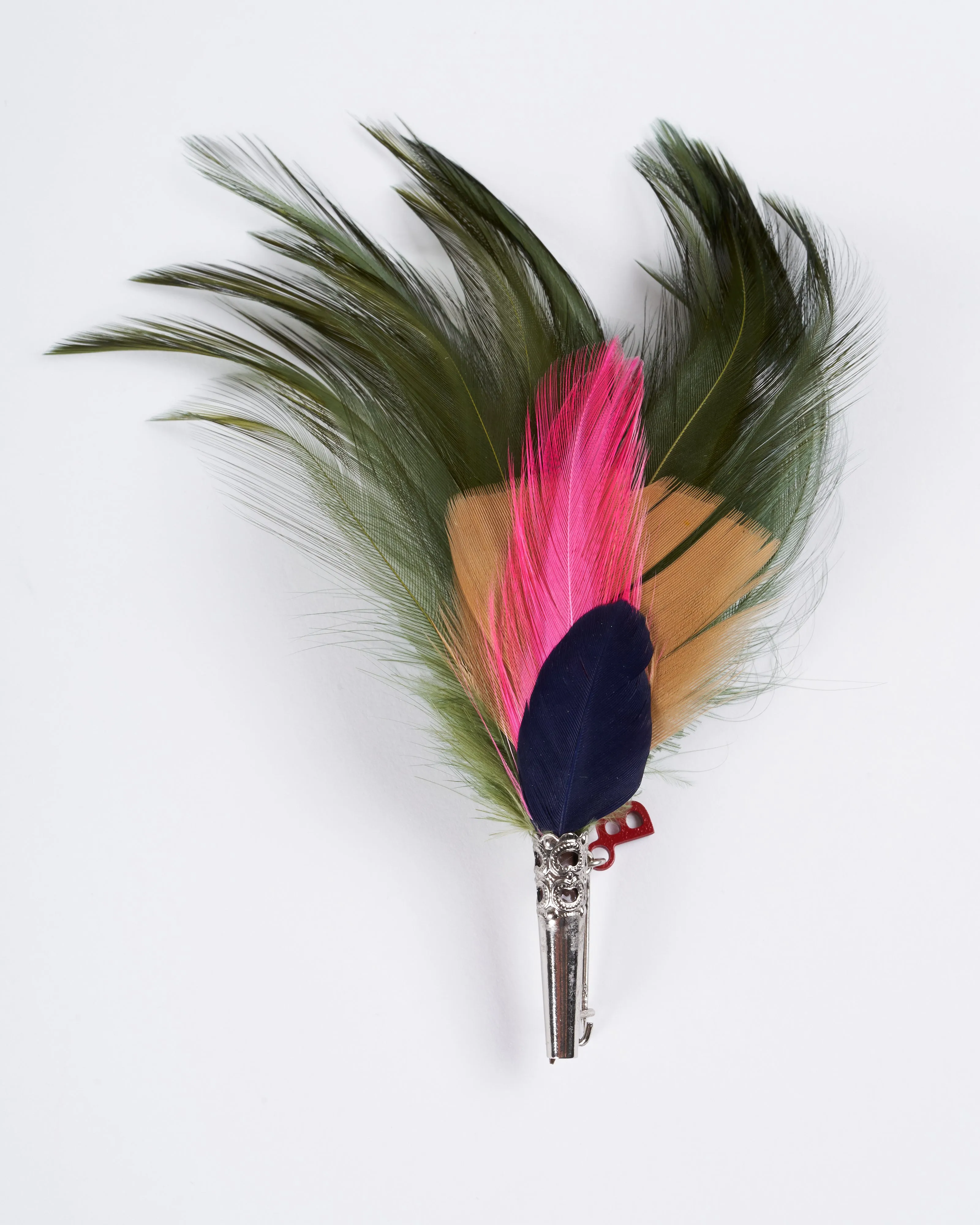 loose brooch - pink & green