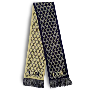 Loose Chainlink Scarf - Beige/Navy