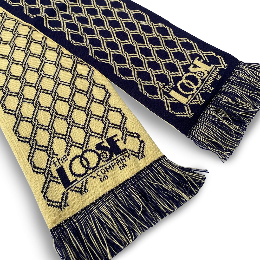 Loose Chainlink Scarf - Beige/Navy