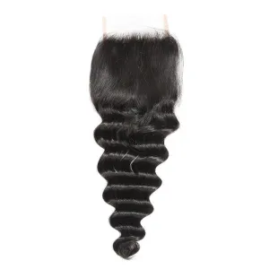 LOOSE WAVE| 4x4 | 100% UNPROCESSED HUMAN HAIR HD LACE CLOSURES