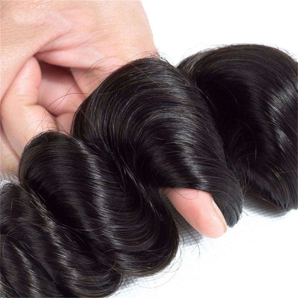 Loose Wave Hair Single Bundle 9A Brazilian Human Hair Natural Color