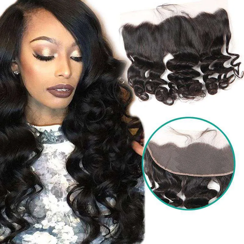 Loose Wave Human Hair 13x4 HD Transparent Lace Frontal