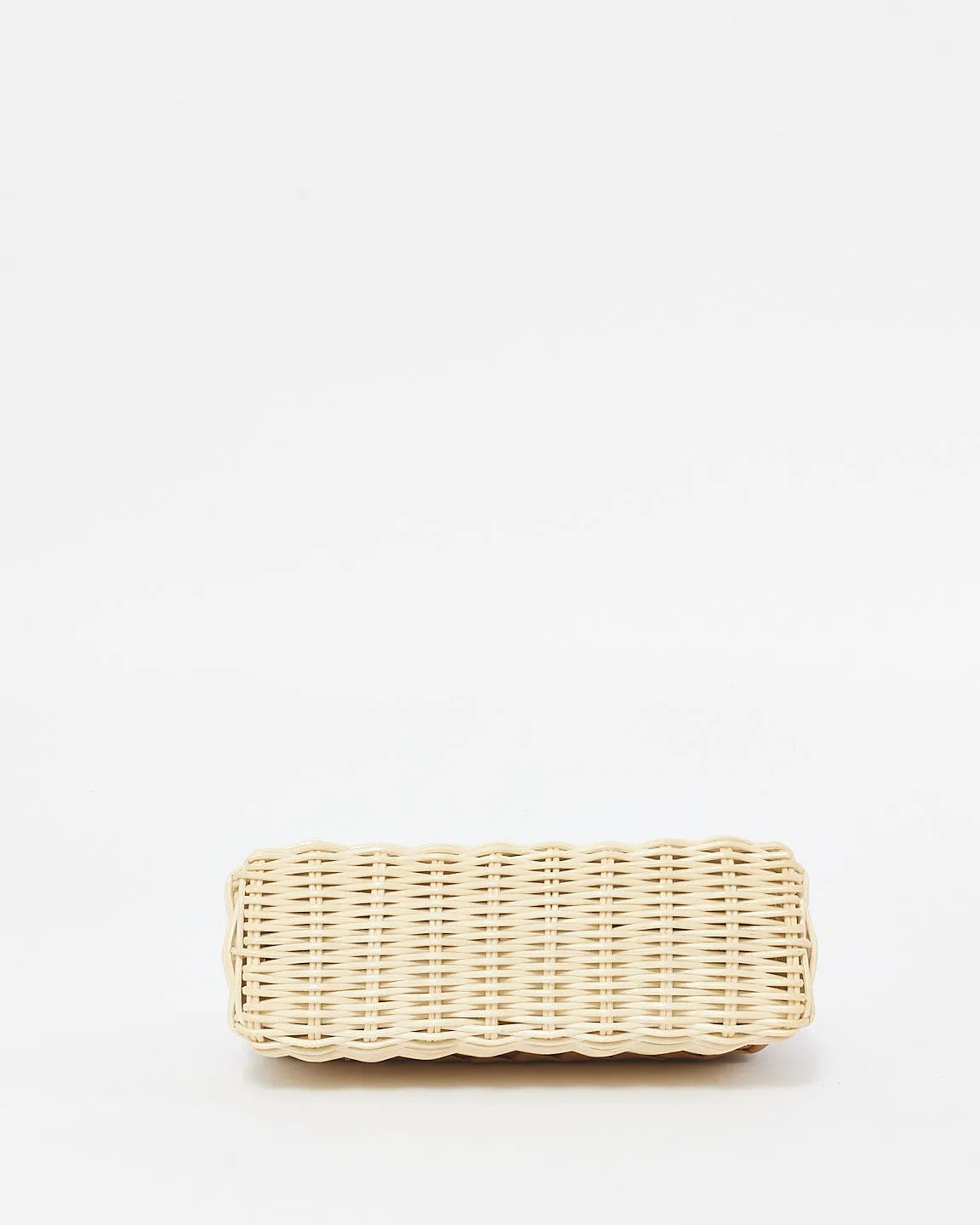 Loro Piana Beige Wicker & Camel Leather Extra Pocket L19 Bag