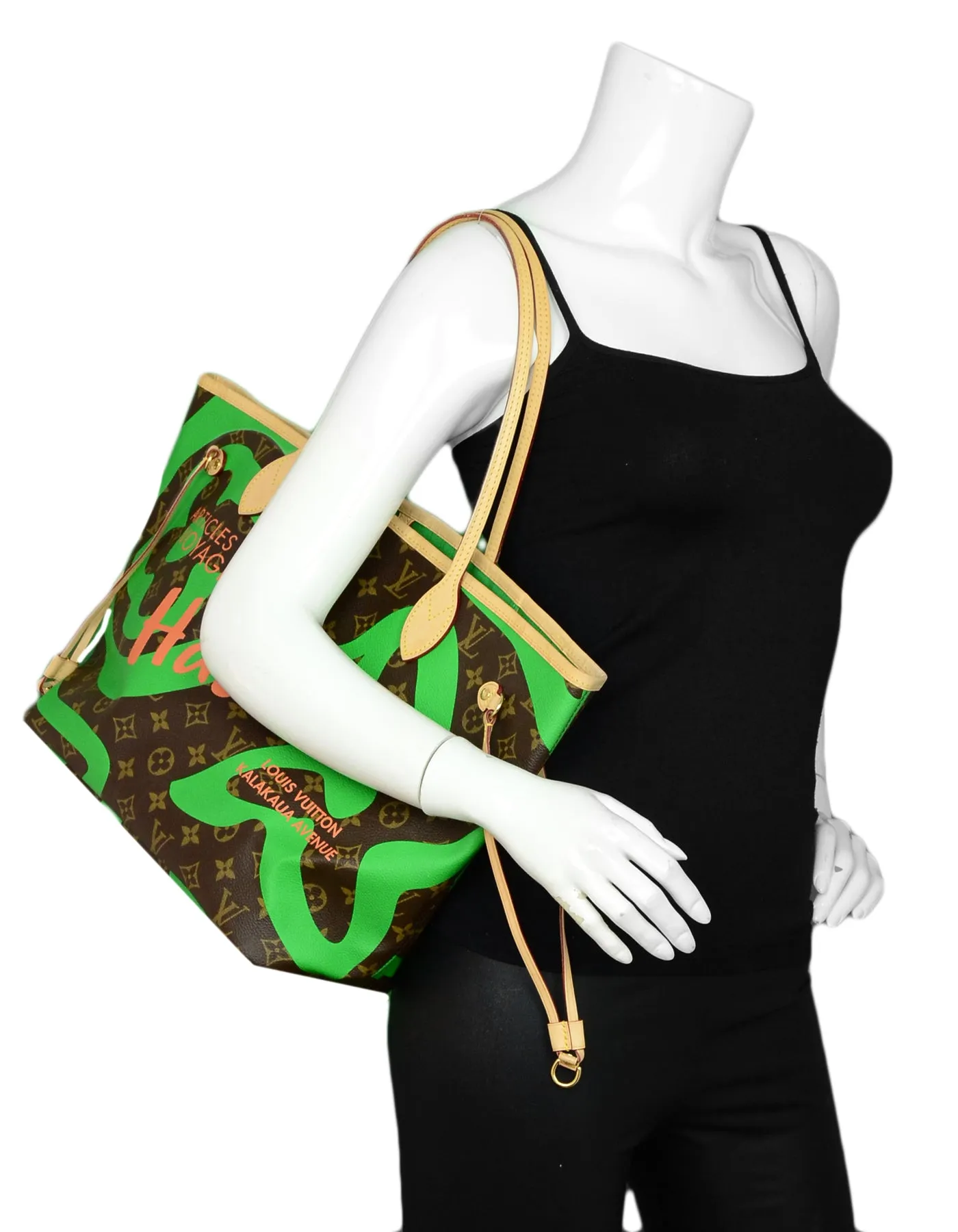 Louis Vuitton 2017 Monogram Canvas Limited Edition Monogram Tahitienne Hawaii Neverfull MM Tote Bag