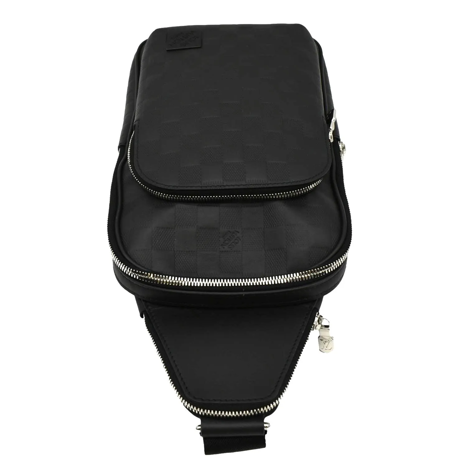 LOUIS VUITTON Avenue Sling Damier Infini Leather Backpack Bag Black
