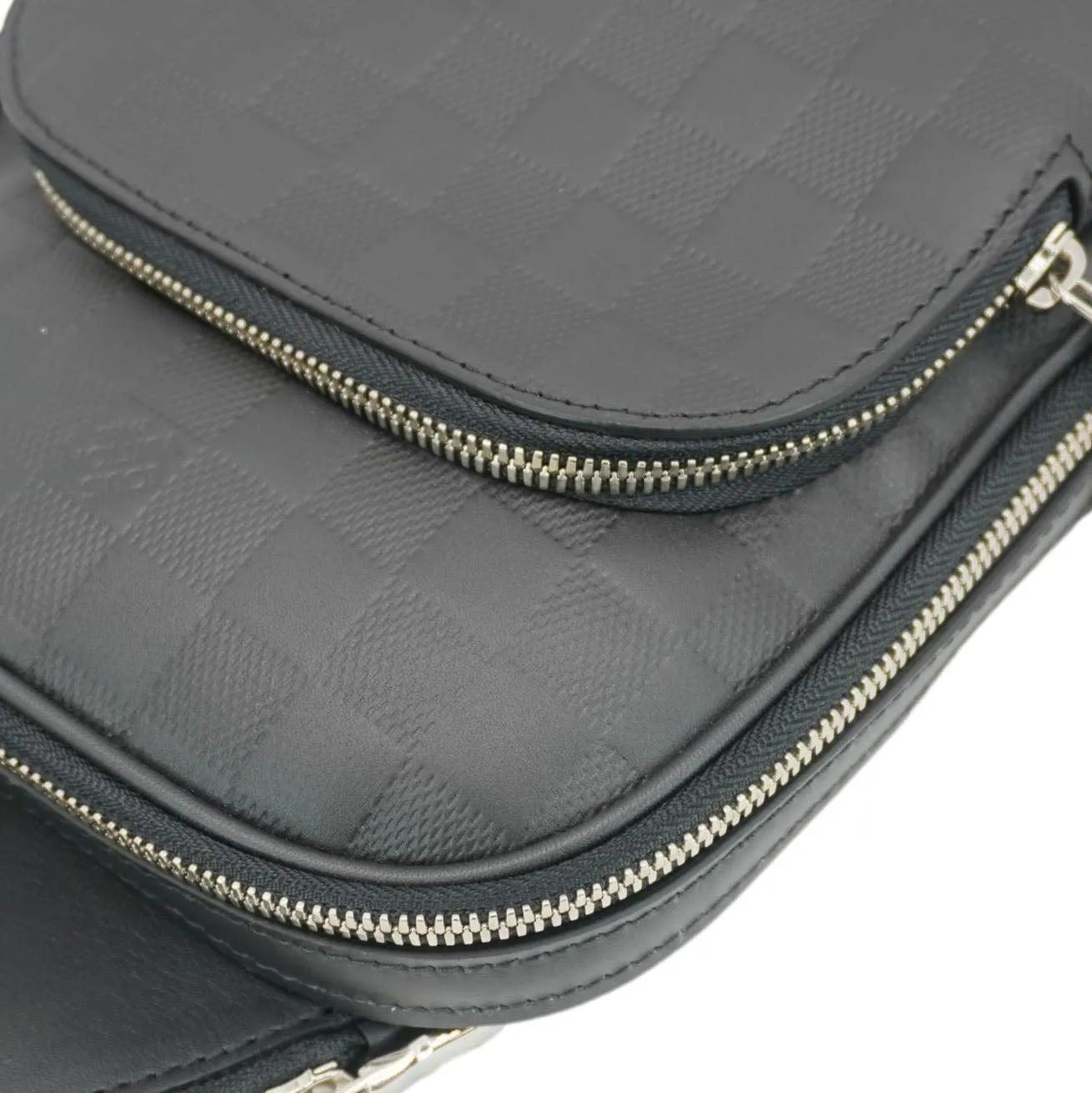 LOUIS VUITTON Avenue Sling Damier Infini Leather Backpack Bag Black