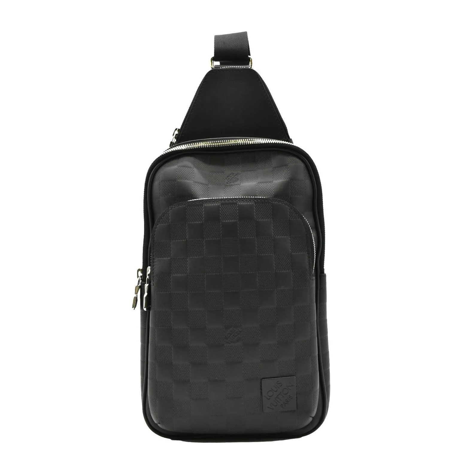 LOUIS VUITTON Avenue Sling Damier Infini Leather Backpack Bag Black