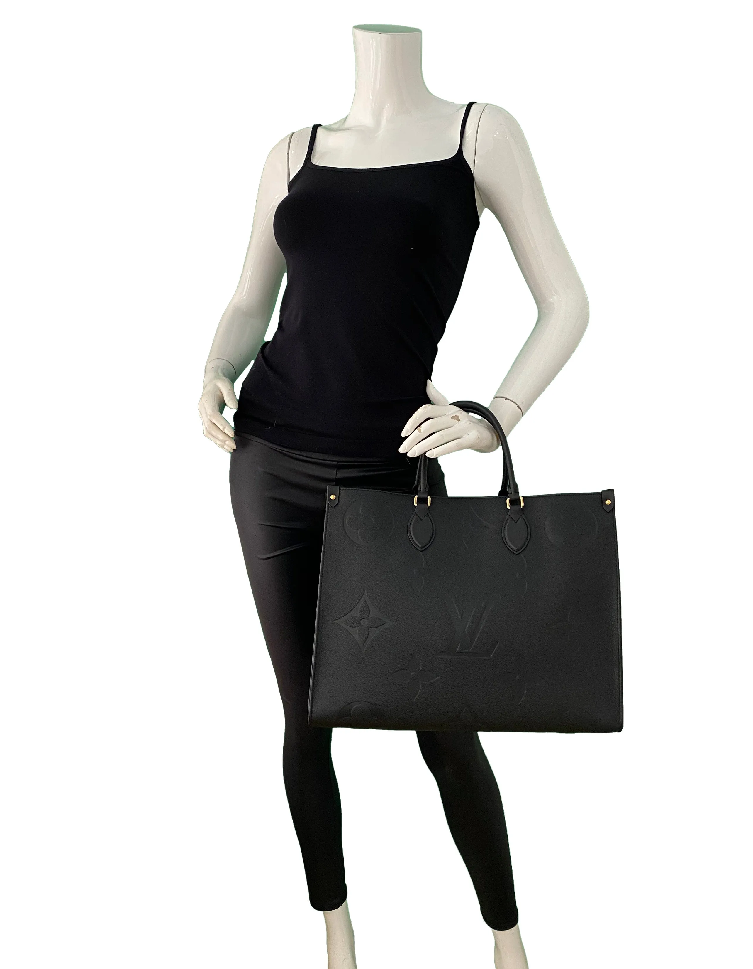 Louis Vuitton Black Empreinte Giant Onthego GM Tote Bag