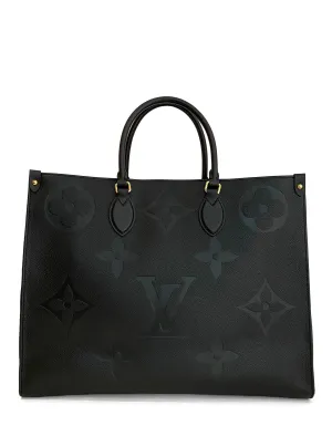 Louis Vuitton Black Empreinte Giant Onthego GM Tote Bag