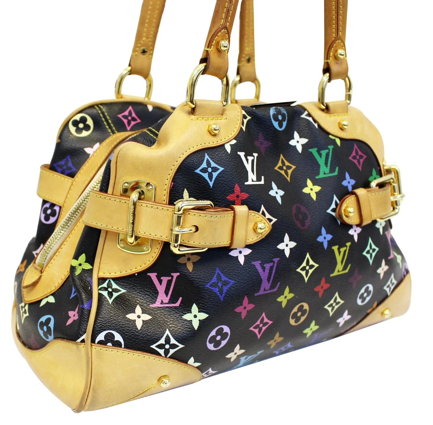 LOUIS VUITTON Black Monogram Multicolore Claudia Bag