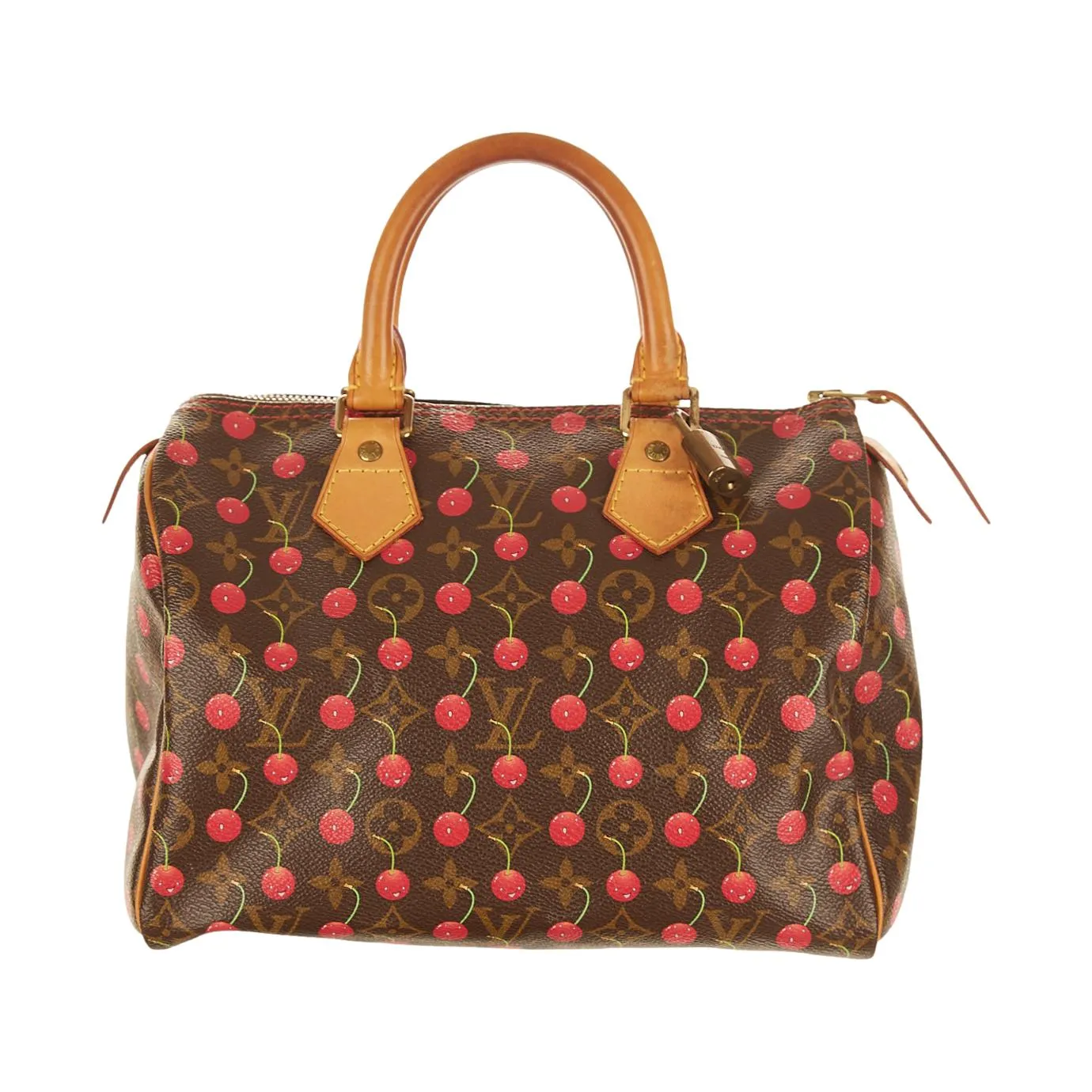 Louis Vuitton Brown Monogram Cherry Speedy 25