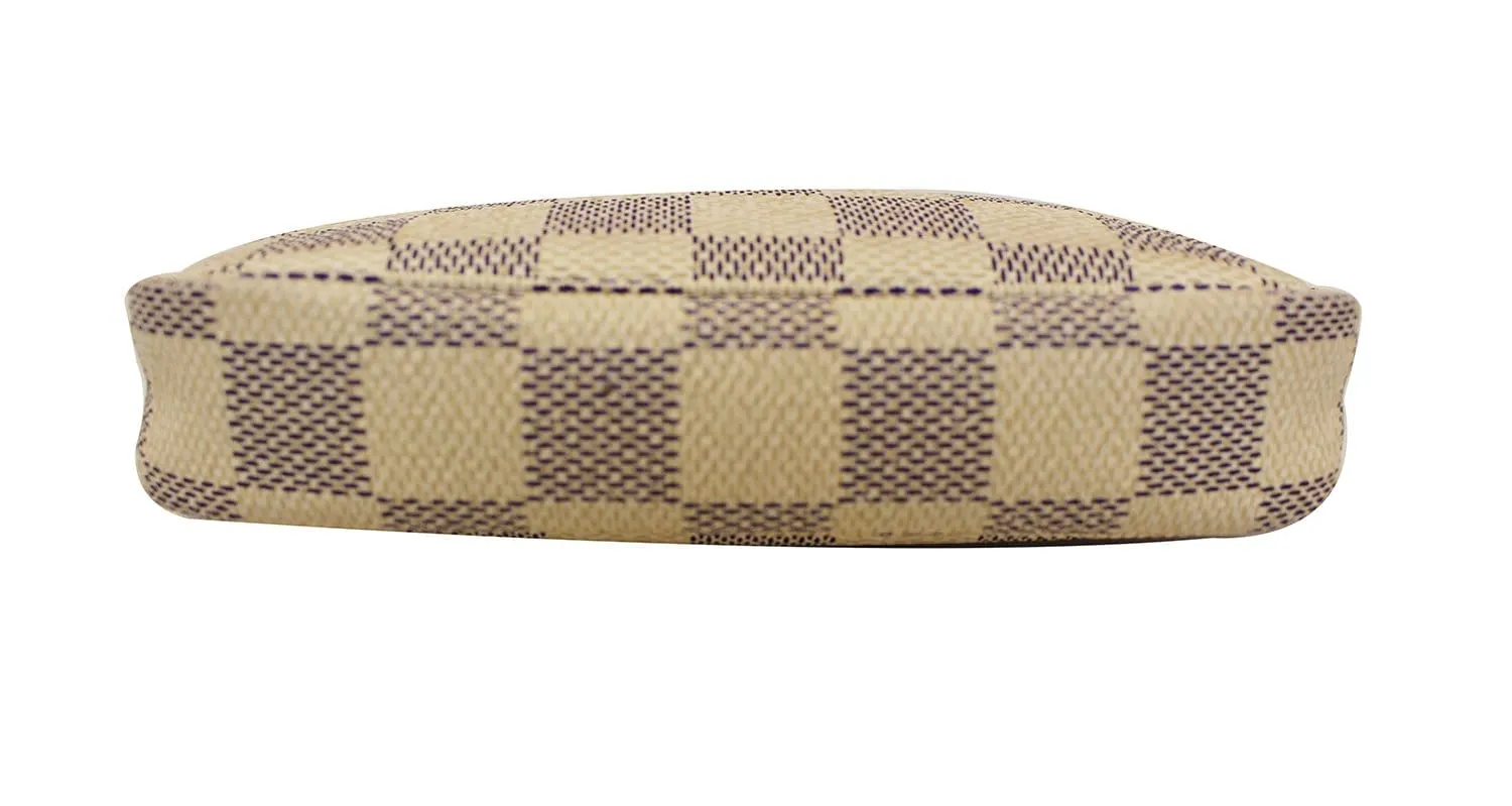 LOUIS VUITTON Damier Azur Mini Pochette Accessoires Pouch