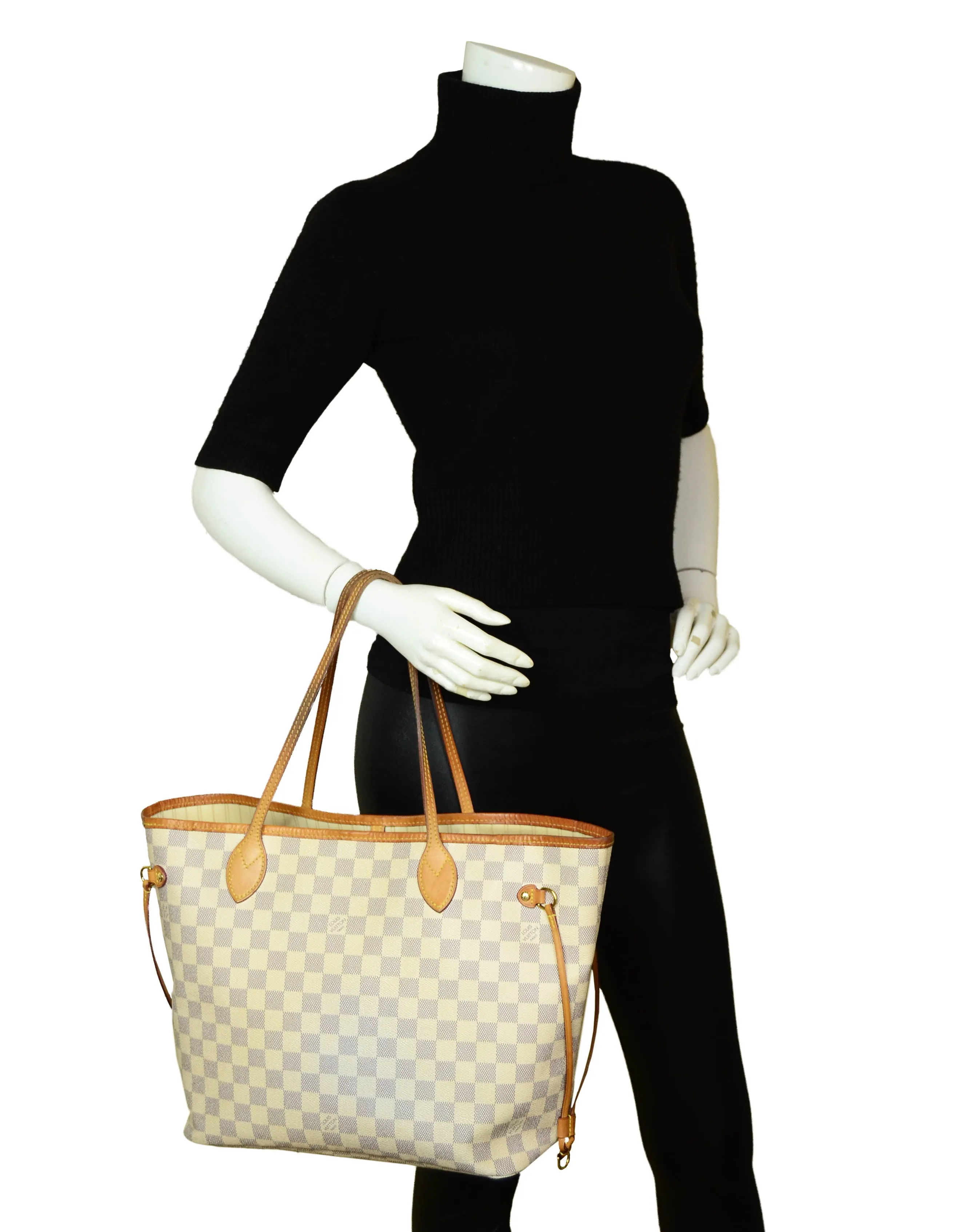 Louis Vuitton Damier Azur Neo Neverfull MM Tote Bag