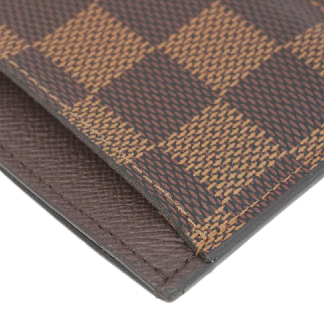 LOUIS VUITTON Damier Ebene Cardholder Brown