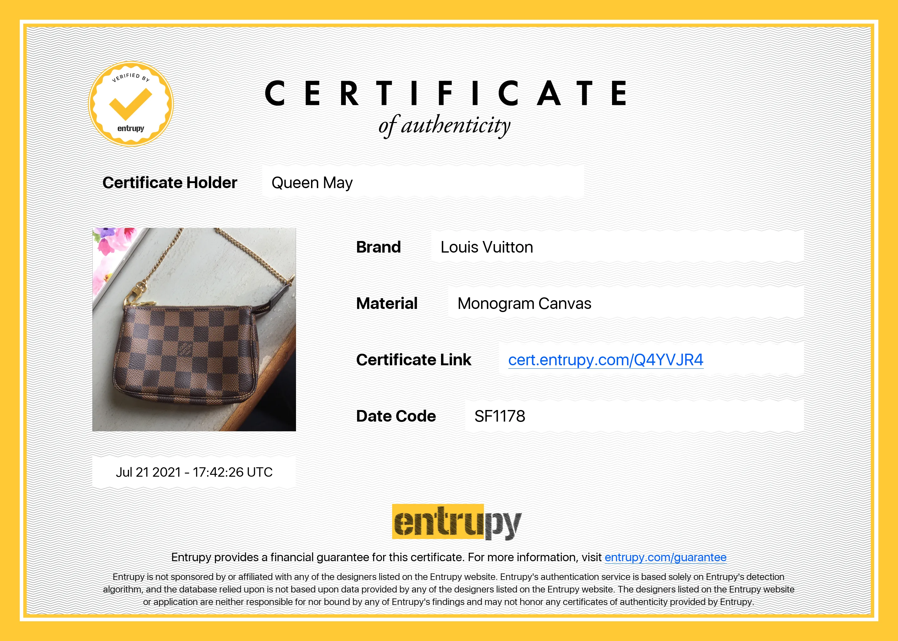 Louis Vuitton Damier Ebene Mini Pochette