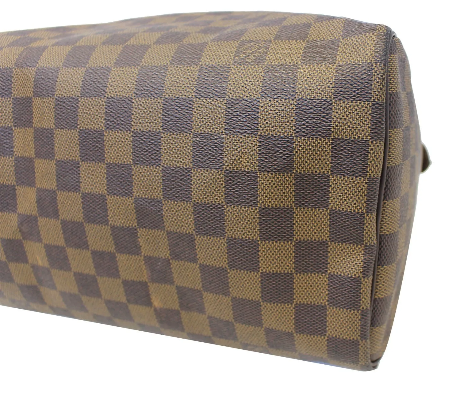 LOUIS VUITTON Damier Ebene Speedy 30 Brown Satchel Bag