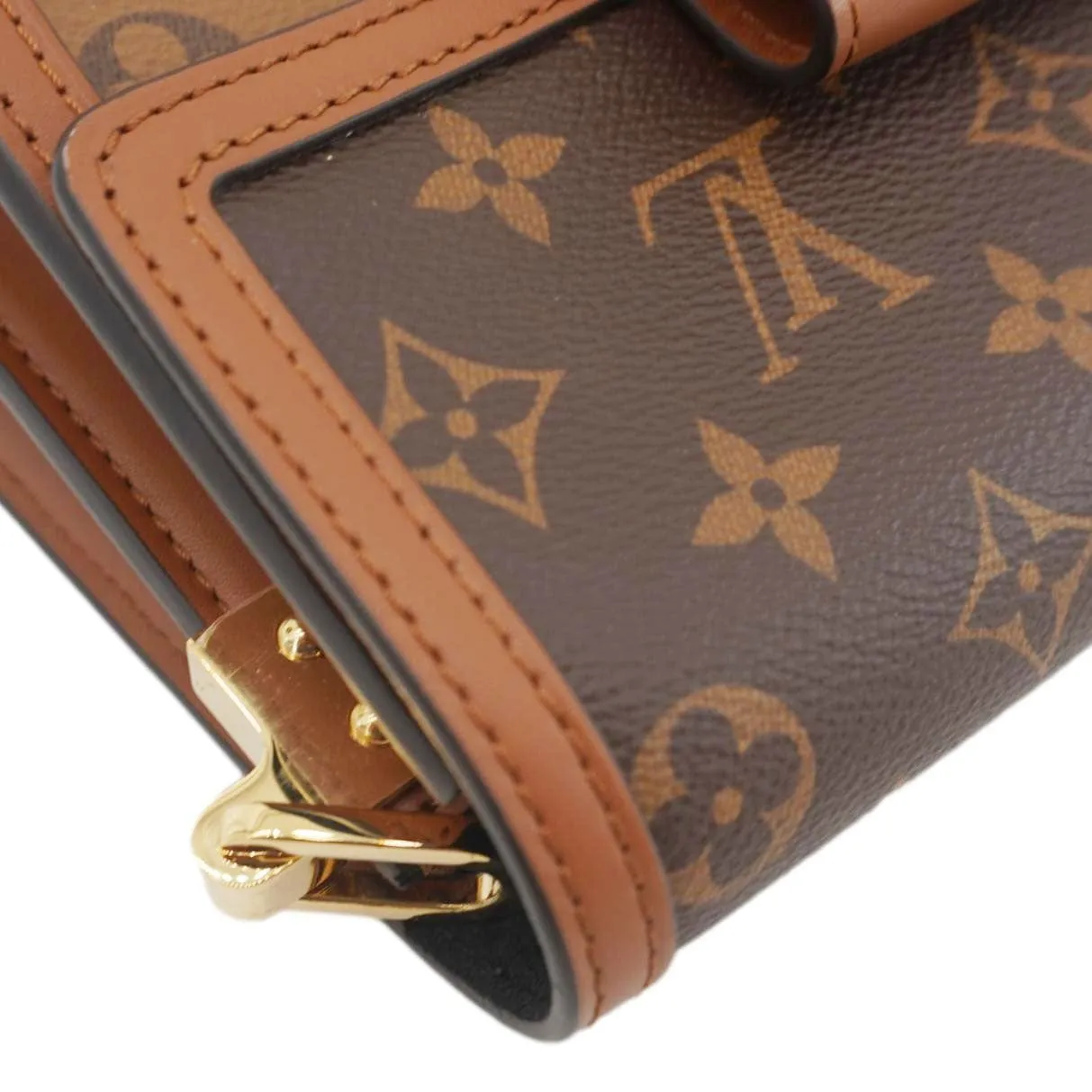 LOUIS VUITTON Dauphine Mini Monogram Reverse Canvas Shoulder Bag Brown
