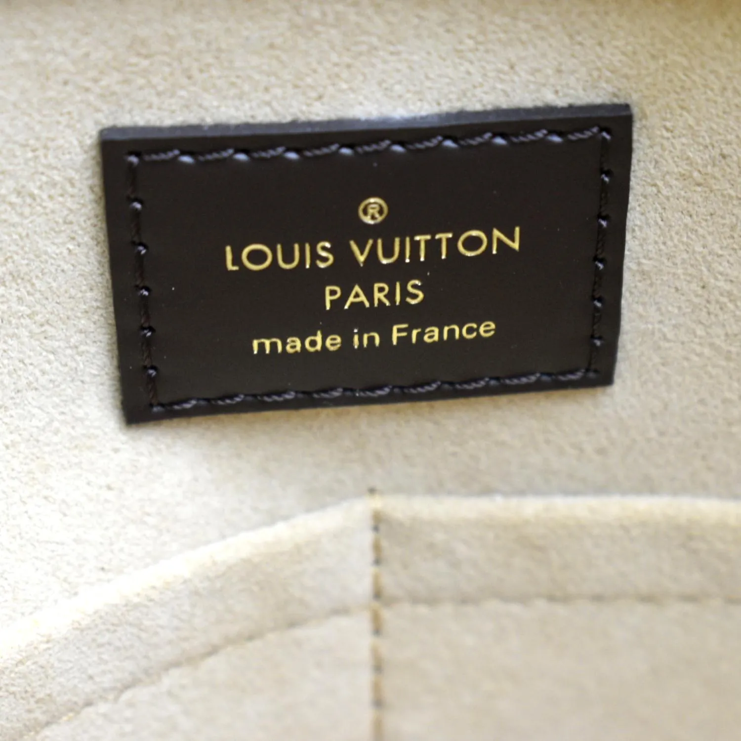 LOUIS VUITTON Jersey Damier Ebene Tote Shoulder Bag Creme