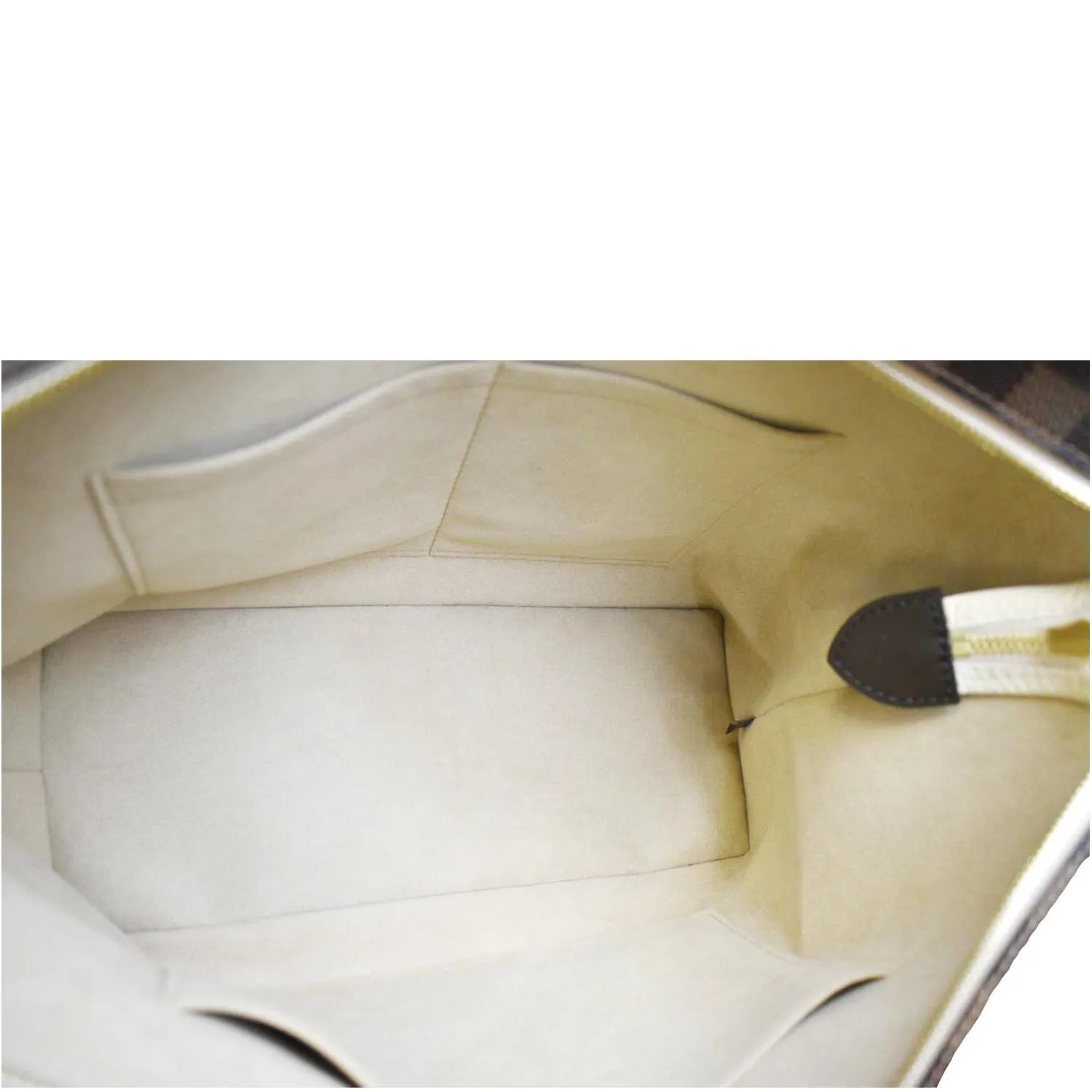 LOUIS VUITTON Jersey Damier Ebene Tote Shoulder Bag Creme