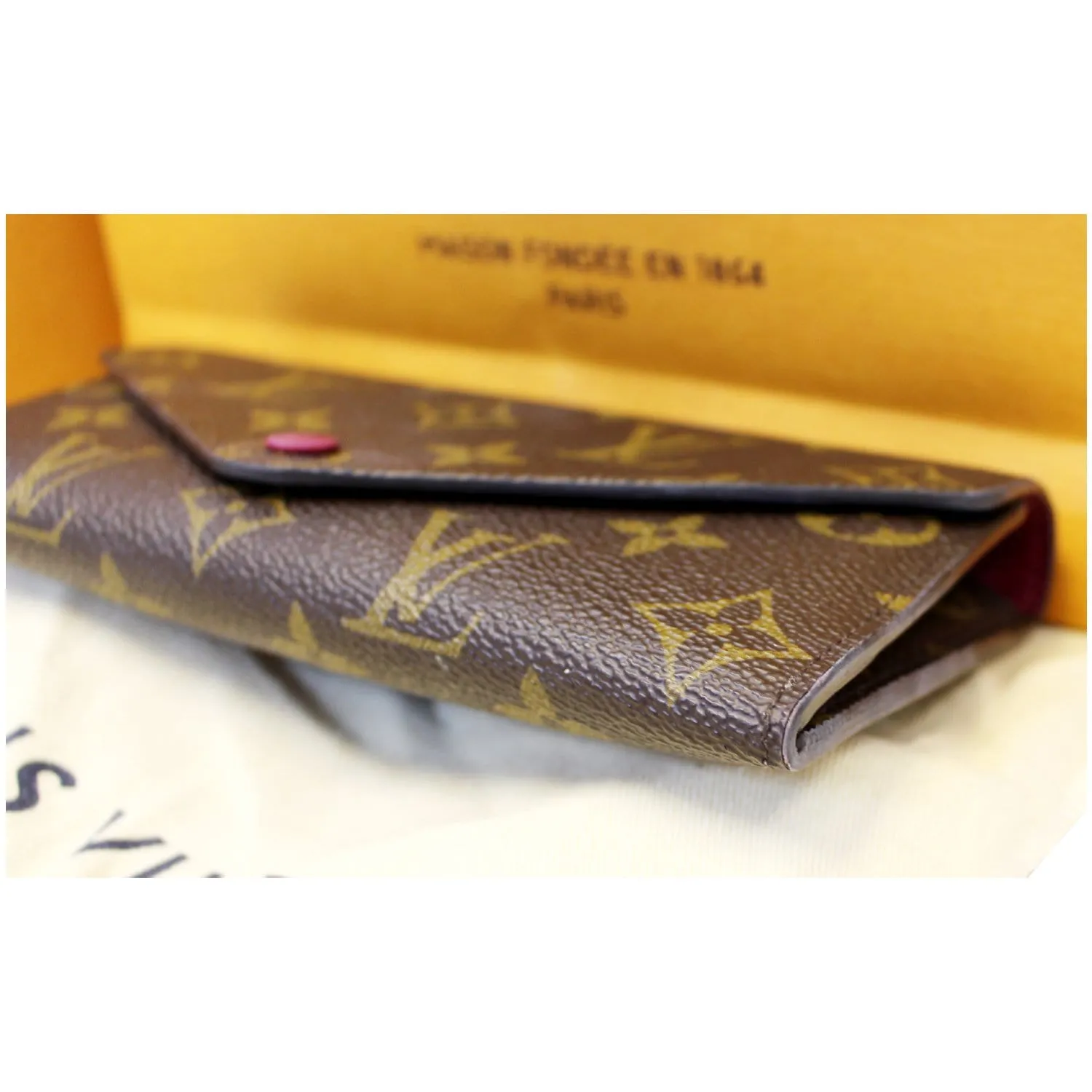 LOUIS VUITTON Josephine Monogram Canvas Wallet Brown