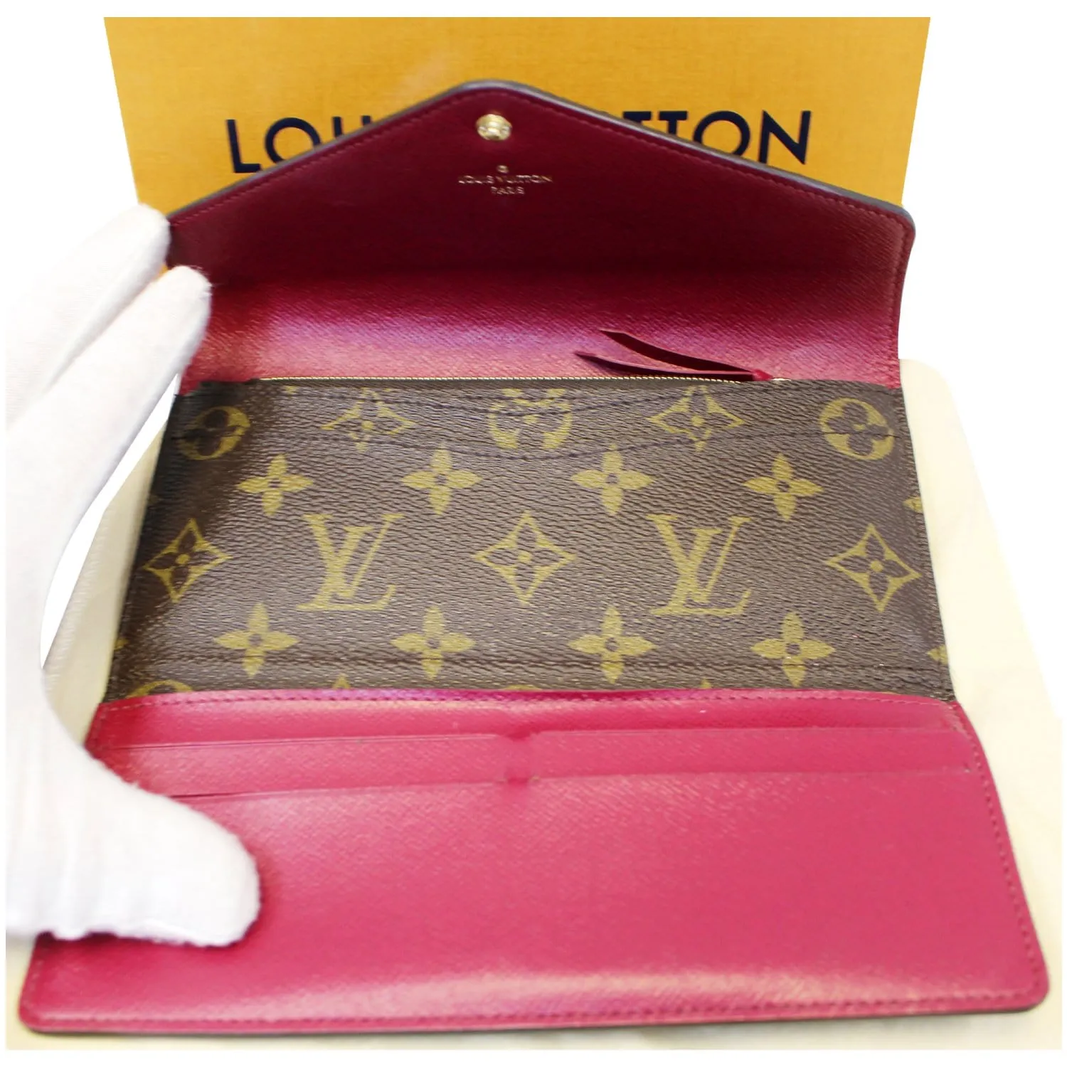 LOUIS VUITTON Josephine Monogram Canvas Wallet Brown