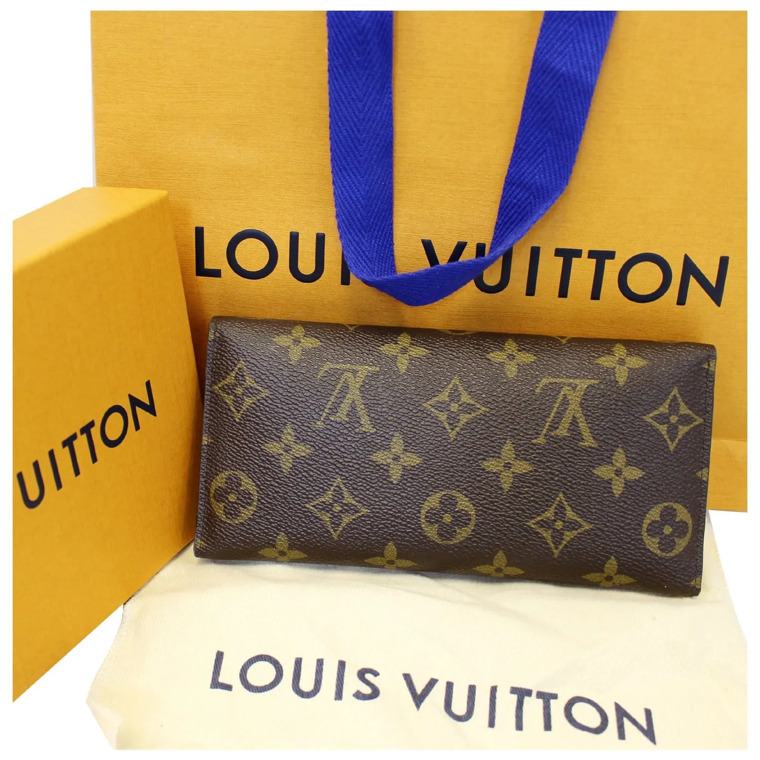 LOUIS VUITTON Josephine Monogram Canvas Wallet Brown