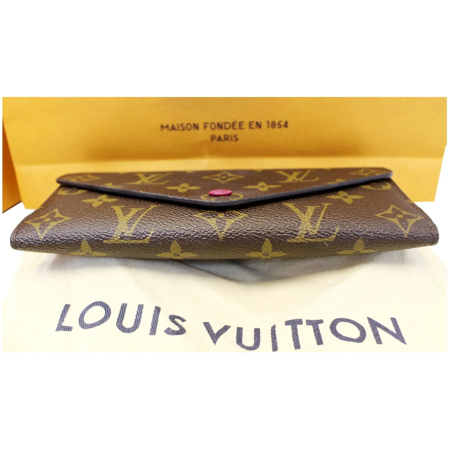 LOUIS VUITTON Josephine Monogram Canvas Wallet Brown