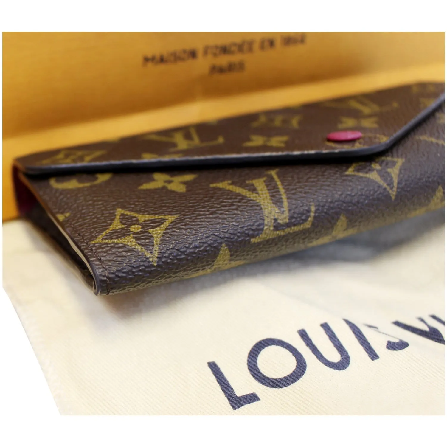 LOUIS VUITTON Josephine Monogram Canvas Wallet Brown