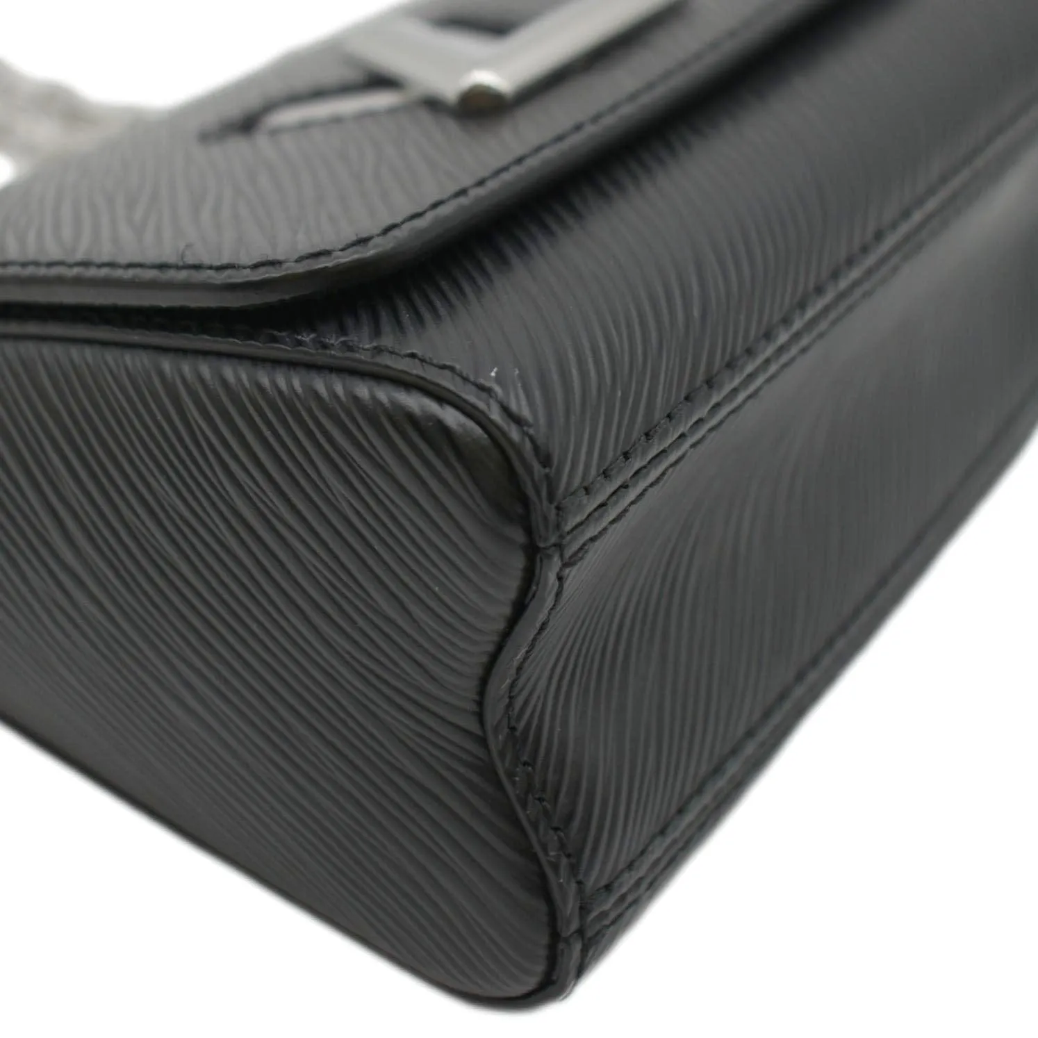 LOUIS VUITTON Mini LV Twist Epi Leather Shoulder Bag Black