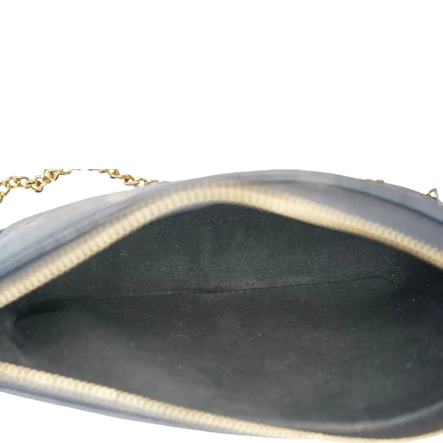 LOUIS VUITTON Mini Pochette Bicolor Monogram Empreinte Accessoires Pouch Black