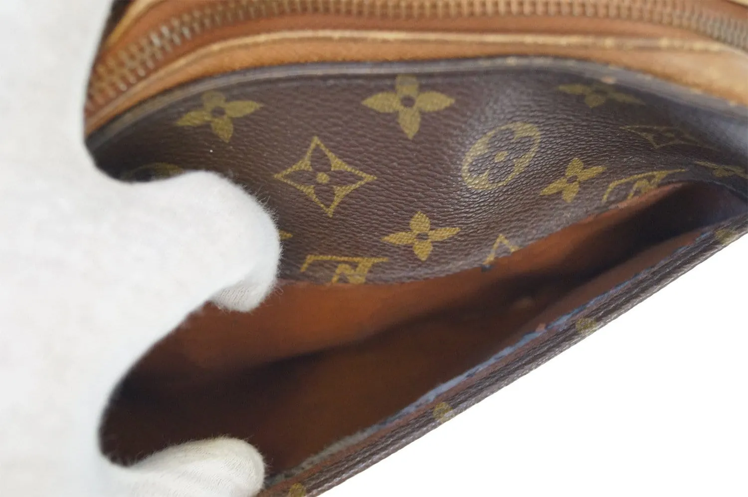 LOUIS VUITTON Monogram Canvas Orsay Brown Clutch