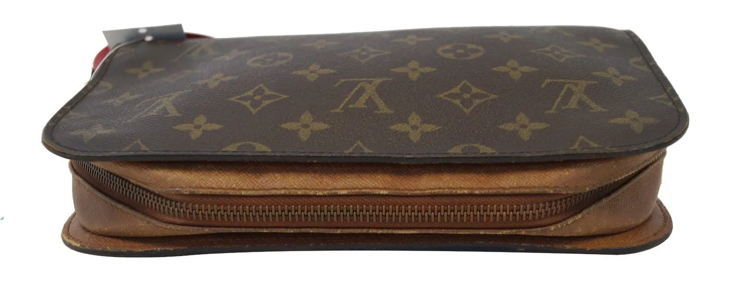 LOUIS VUITTON Monogram Canvas Orsay Brown Clutch