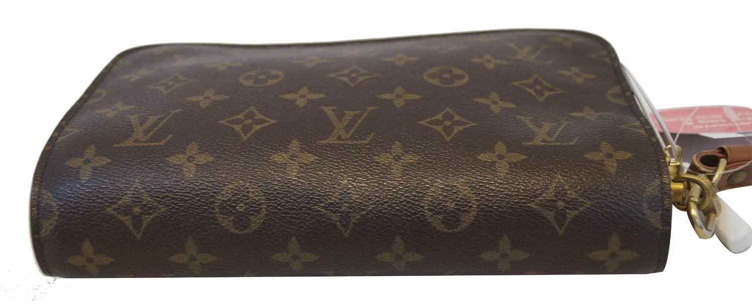 LOUIS VUITTON Monogram Canvas Orsay Brown Clutch