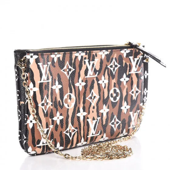 Louis Vuitton | Monogram Giant Jungle Pochette Double Zip Black | M67874