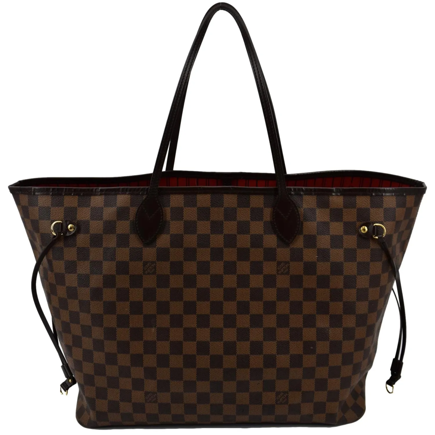 LOUIS VUITTON Neverfull GM Damier Ebene Tote Shoulder Bag Brown