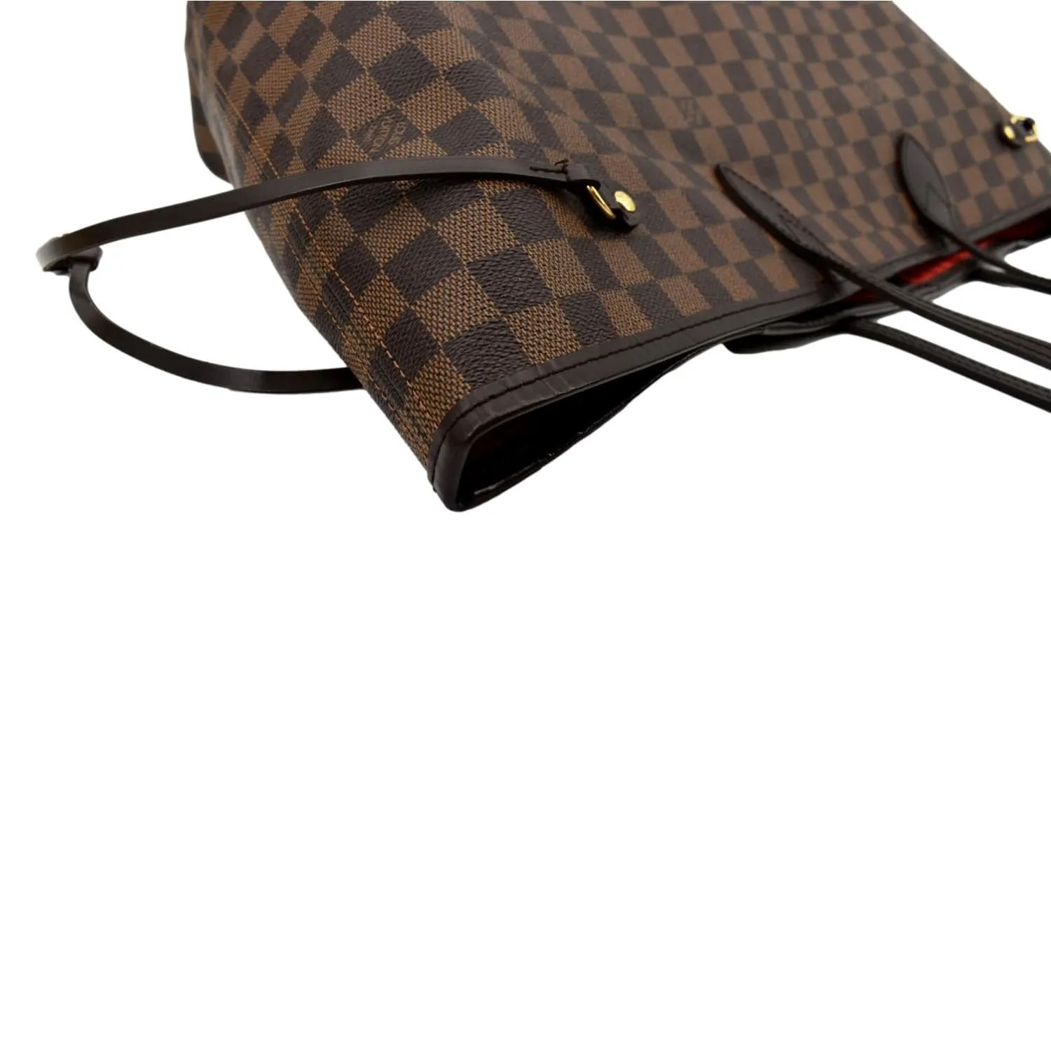 LOUIS VUITTON Neverfull GM Damier Ebene Tote Shoulder Bag Brown