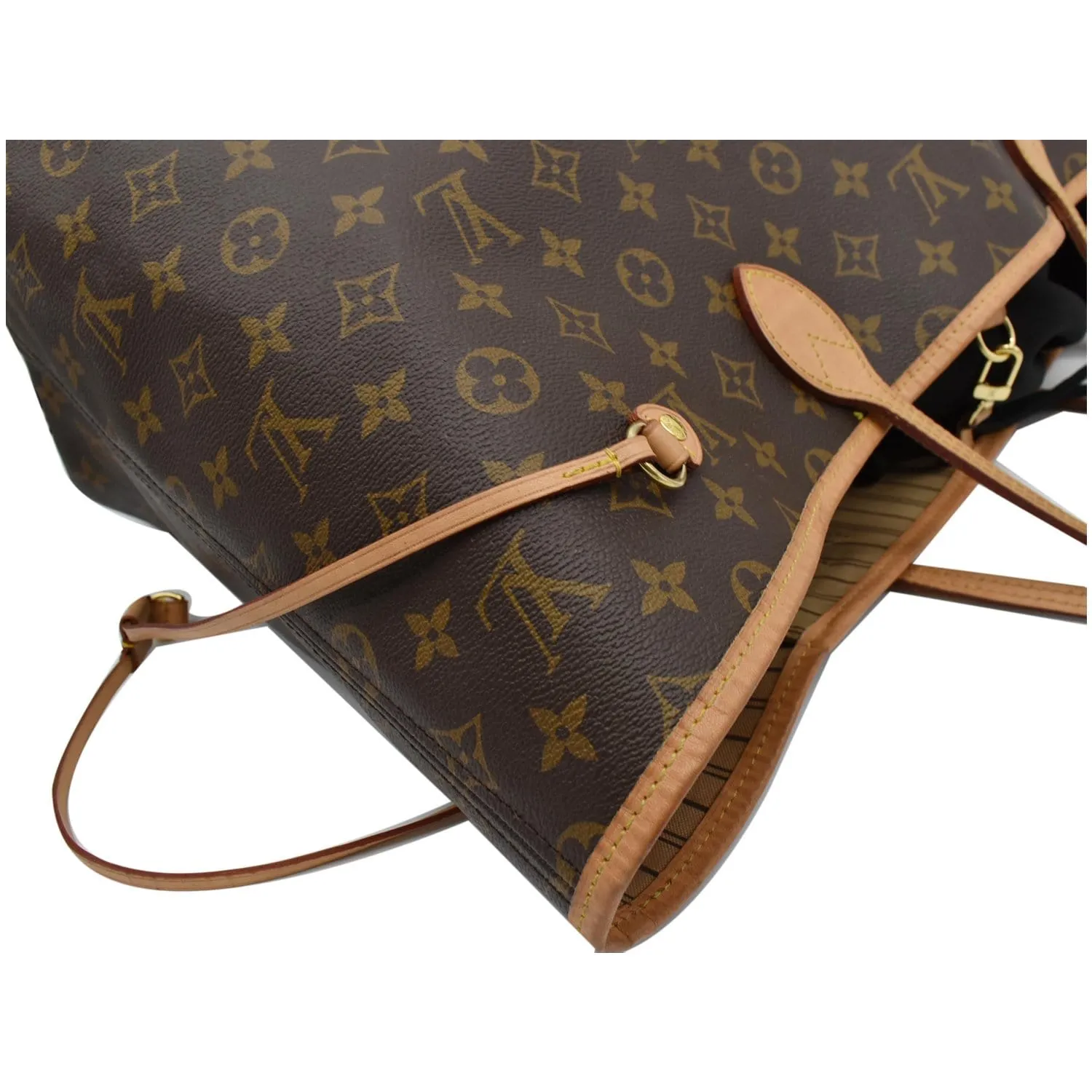 LOUIS VUITTON Neverfull GM Monogram Canvas Tote Bag Brown