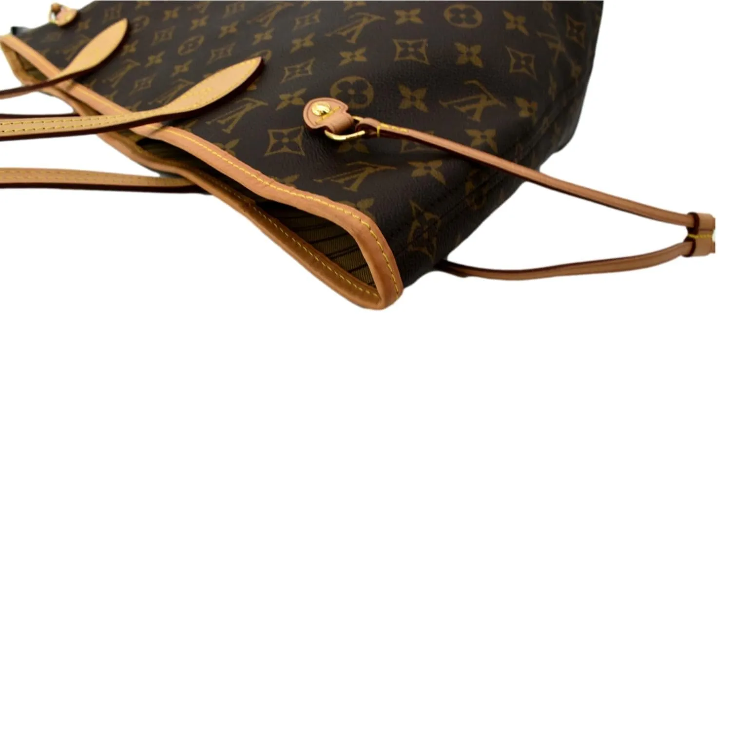 LOUIS VUITTON Neverfull MM Monogram Canvas Tote Bag Brown