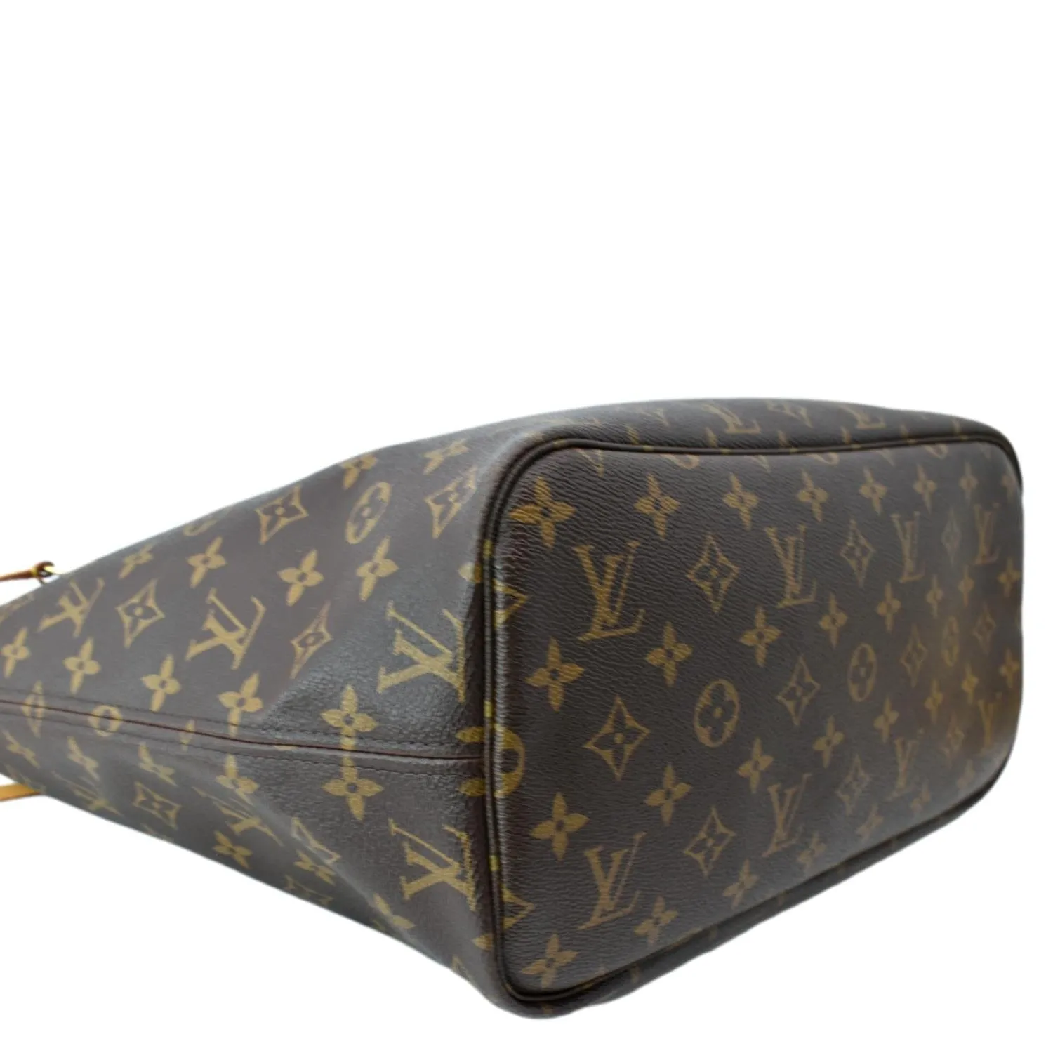 LOUIS VUITTON Neverfull MM Monogram Canvas Tote Bag Brown