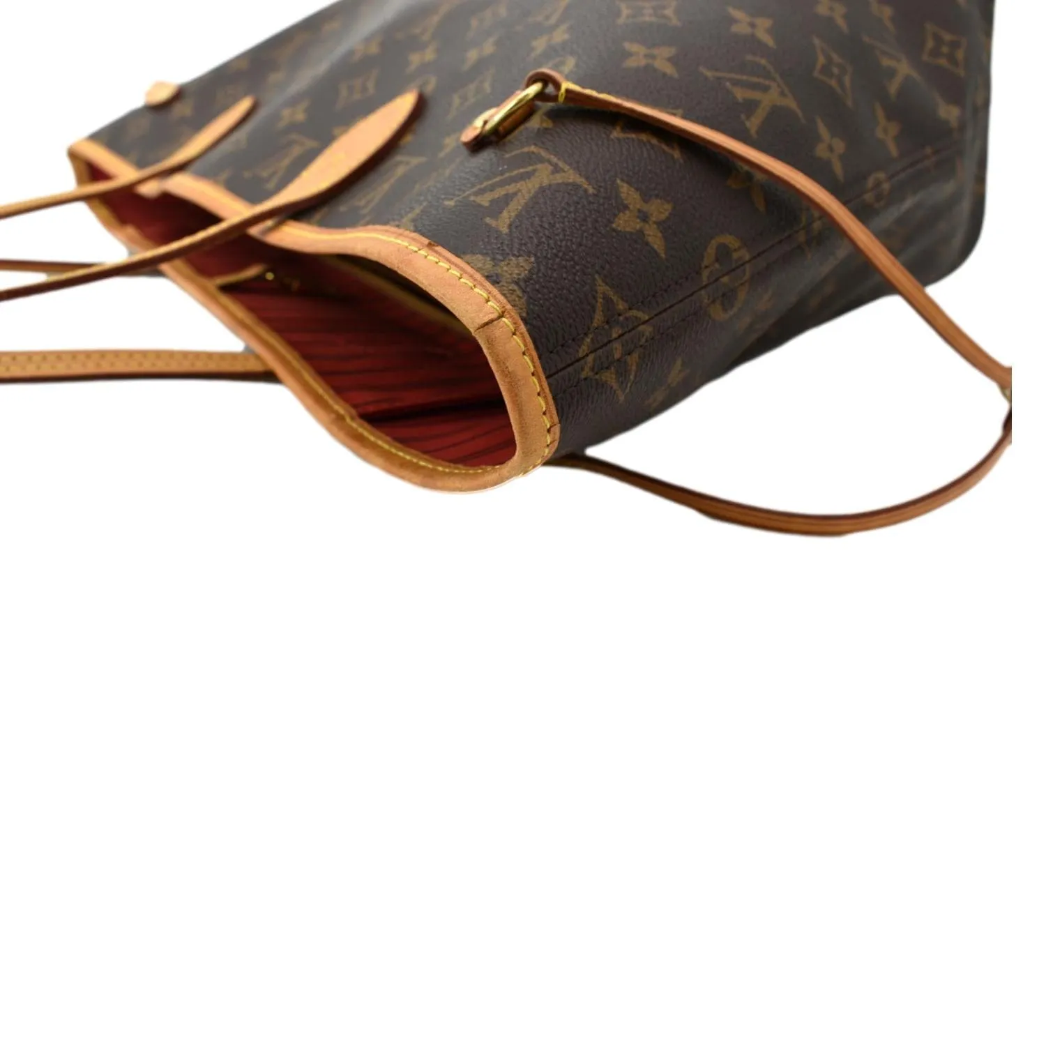 LOUIS VUITTON Neverfull MM Monogram Canvas Tote Bag Brown