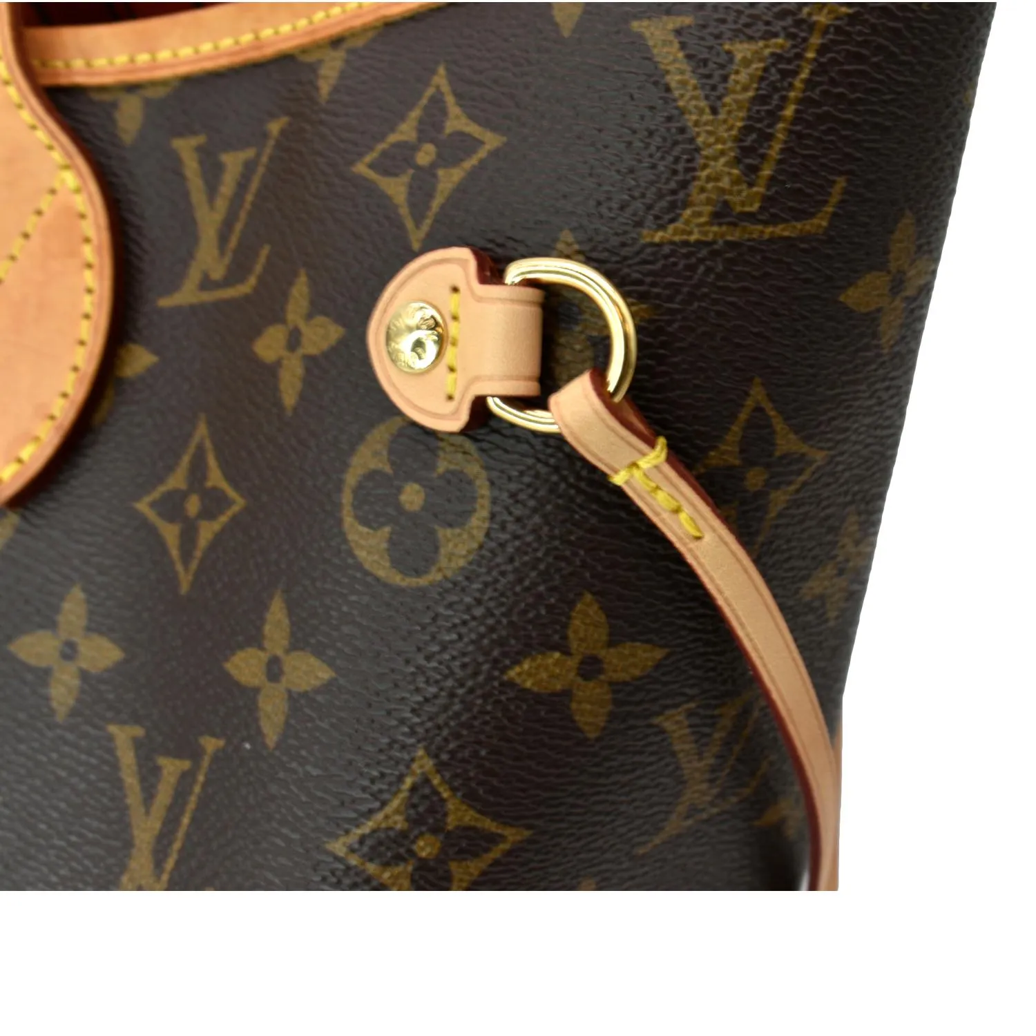 LOUIS VUITTON Neverfull MM Monogram Canvas Tote Bag Brown
