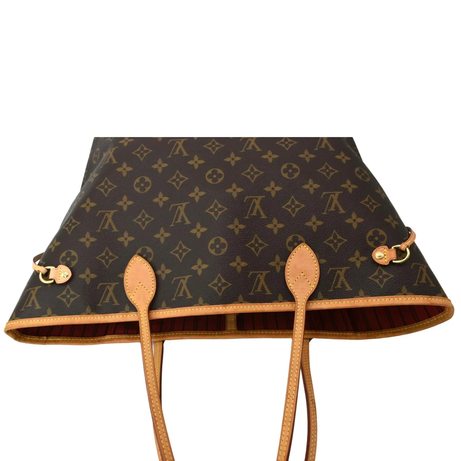 LOUIS VUITTON Neverfull MM Monogram Canvas Tote Bag Brown