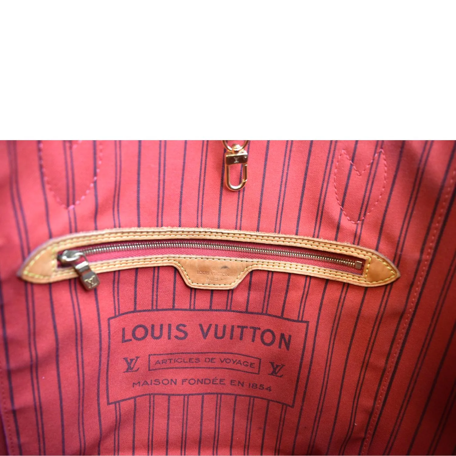 LOUIS VUITTON Neverfull MM Monogram Canvas Tote Bag Brown